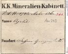 Etiketten zu Apatit (NHMW-MIN-Am243)